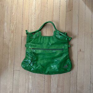 Vintage ROXY Green Leather shoulder bag